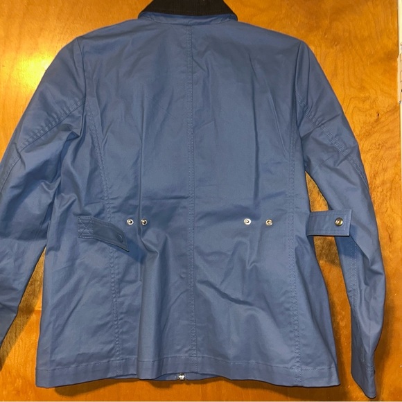 J Crew womans blue new Barn Jacket Liberty Waxed Zip Snap Up Small S - Picture 6 of 10